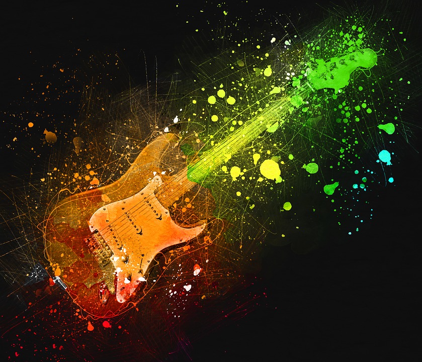 Graphic image of an electric guitar